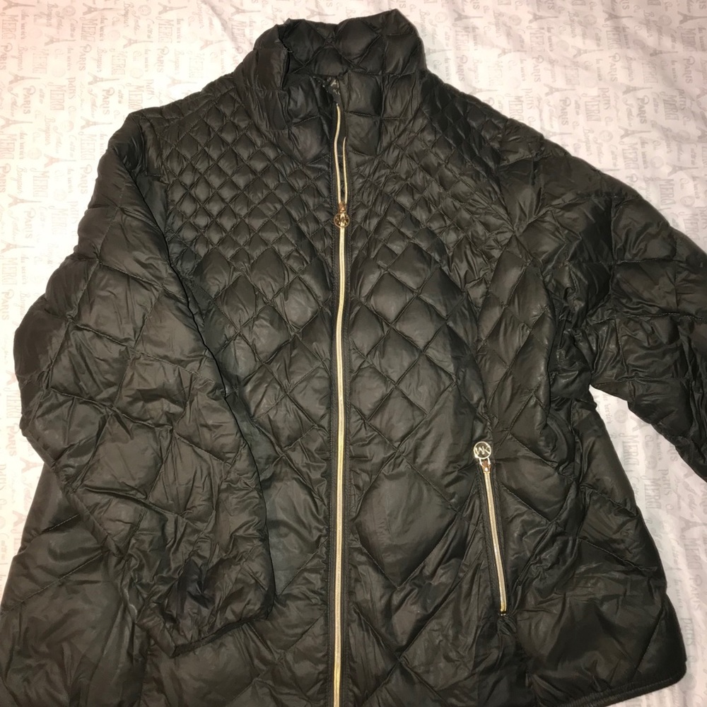 Michael kors plus size packable puffer coat
